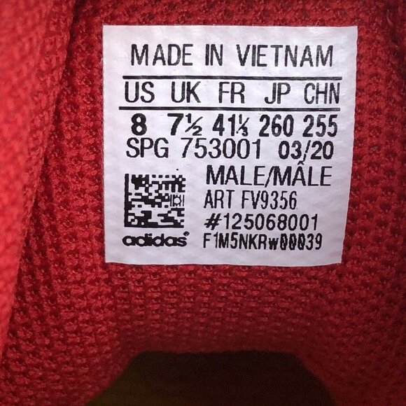 Adidas Icon 6‎ Bounce Mid Baseball Metal Cleats Red White FV9356 Men's Size 8. - Picture 2 of 11